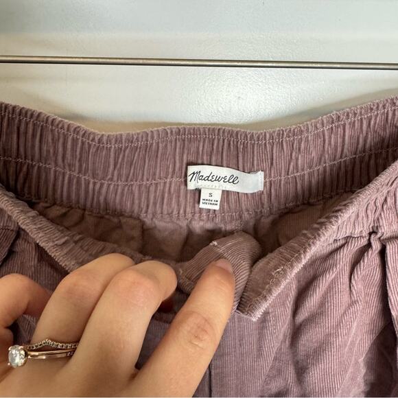 Madewell Corduroy Pull On Tapered Ankle Pants Purple High Rise Size Small - Picture 4 of 8